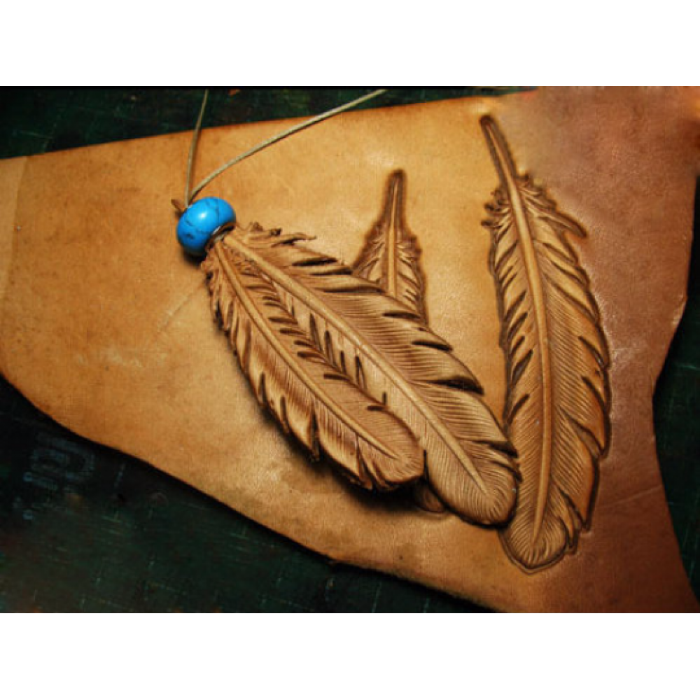 leather feather mold mould hot stamp Leather stamp Logo stamp